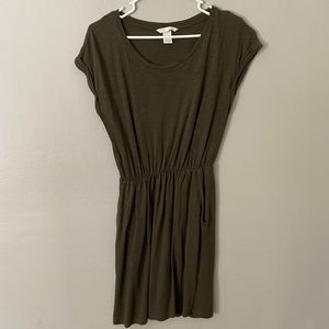 H&M green jersey dress